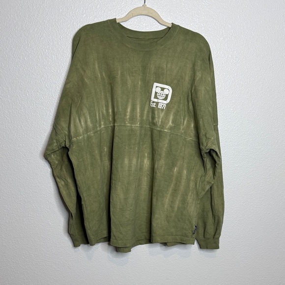 Disney Spirit Jersey Size Large Green Tie Dye Cotton - Picture 3 of 6